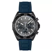 HUGO BOSS Vyriškas kvarcinis chronografinis laikrodis 1513972 44 mm nerūdijančio plieno mėlynu ciferblatu