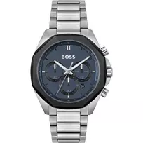 BOSS Skymaster vyrų chronografinis laikrodis 1514015 43mm nerūdijančio plieno mėlynu ciferblatu