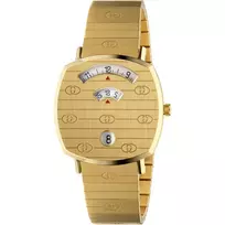 GUCCI Grip Laikrodis YA157403 35mm Šveicariškas Kvarcinis Nerūdijančio Plieno Tinklelio Moteriškas