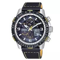 CITIZEN Eco-Drive Atomic Timekeeping Watch JY8078-01L 45mm Blue Dial Leather Strap