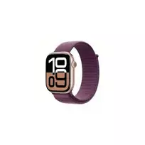 Apple Watch Series 10 GPS 46mm Rose Gold Aluminum Case with Purple Sport Loop (MWWV3QI/A)