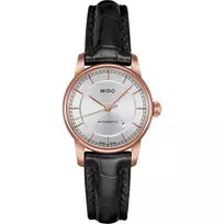 MIDO Baroncelli Lady moteriškas laikrodis M76003104 29mm nerūdijantis plienas sidabrinis ciferblatas