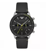 Armani vyriškas laikrodis AR11325 Luigi Chronograph Quartz 44 mm nerūdijantis plienas mėlynas ciferblatas