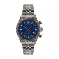 Versace vyriškas laikrodis VE2U00722 44mm Šveicariškas kvarcinis GMT nerūdijantis plienas