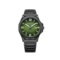 EMILE CHOURIET Vyriškas automatinis chronografinis laikrodis 41mm juodas ciferblatas juodas odinis dirželis 081172GHHE8H