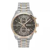 BOSS Vyriškas Laikrodis 1514252 44mm Kvarcinis Chronografas Nerūdijantis Plienas Silikonas Juodas