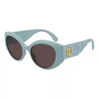 GUCCI GG0809S-004 Moteriški Akiniai nuo Saulės - Juodas Acetato Rėmelis, Pilki Lęšiai, 51mm