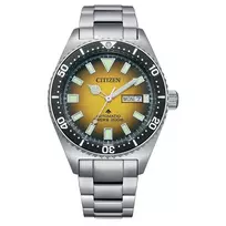 CITIZEN Vyriškas Automatinis Nardymo Laikrodis NY0120-52X 41mm Žalias Ciferblatas Nerūdijantis Plienas
