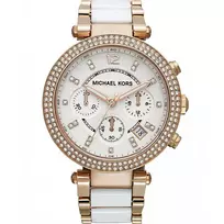 Michael Kors MK5774 Moteriškas Rožinio Aukso Spalvos Nerūdijančio Plieno Chronografinis Laikrodis 39mm