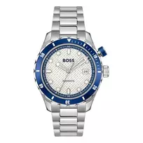 BOSS Vyriškas Laikrodis 1514212 42mm Nerūdijančio Plieno Mėlynas Ciferblatas Chronografas