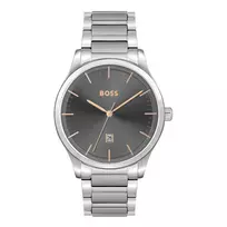 BOSS Vyriškas laikrodis 1513979 Pilot Edition 43mm mėlynas ciferblatas ruda oda
