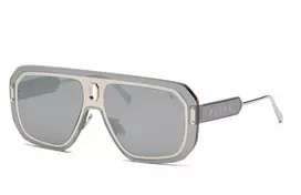 PHILIPP PLEIN MAN SPP050-99579X Akiniai Nuo Saulės Juodas Acetatas Pilki Lęšiai 57mm