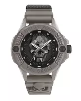Philipp Plein The Skeleton vyriškas laikrodis PWUBA0323 44mm juodas IP nerūdijantis plienas silikonas