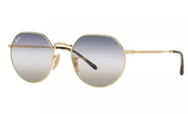 Ray-Ban Frank Square Metal Sunglasses RB3565001GD51 51/20/145 mm Gold Green Gradient