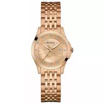 Bulova Classic Women's Watch 97S112 27mm Gold-Tone Stainless Steel White Mother-of-Pearl Dial