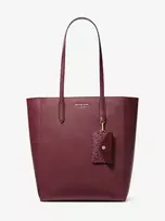 Michael Kors Voyager Tote Bag 35F4G2VT7TOXB Crossgrain Leather Women's Top-Zip Tote
