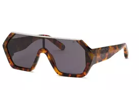 Philipp Plein vyriški akiniai nuo saulės SPP047990728 – juodas acetato rėmelis, pilki polikarbonato lęšiai, UV400 apsauga