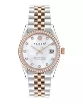Philipp Plein Women's PWYAA0223 The $kull Quartz Analog Watch 34mm Black Silicone Strap
