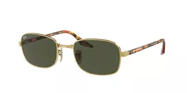 Ray-Ban RB3690 New Round Akiniai Auksiniai/Žali G-15 54mm Unisex