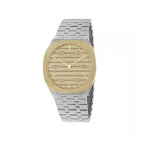 GUCCI G-Timeless Motyvų Moteriškas Laikrodis YA163403 34mm Nerūdijančio Plieno Sidabrinis Saulės Šepetėlio Ciferblatas