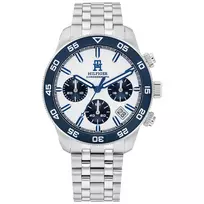 Tommy Hilfiger Vyriškas Laikrodis 1792157 41mm Mėlynas Ciferblatas Ruda Oda