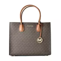 Michael Kors Moterų Mercer Gallery Satchel Rankinė, Ruda/Gilė, 32x26x13 cm