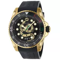 Gucci Dive Vyriškas Laikrodis YA136219 45mm Juoda Guma