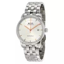 MIDO Vyriškas laikrodis Baroncelli III Automatinis 38mm Sidabrinis Ciferblatas Rudo Odos Dirželis M86004101