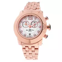 GLAM ROCK Moteriškas Laikrodis GR32180 44mm Šveicariškas Kvarcinis Chronografas Baltas Silikonas