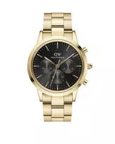 DANIEL WELLINGTON Classic Men's Watch 42mm Rose Gold Black Leather DW00100641