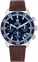 Tommy Hilfiger Vyriškas Damon Kvarcinis Laikrodis 1792163 41mm Nerūdijantis Plienas Mėlynas Ciferblatas