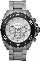 Michael Kors Vyriškas Laikrodis MK8230 47mm Nerūdijančio Plieno Juodas Ciferblatas Chronografas