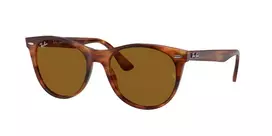 Ray-Ban RB2185 Wayfarer II akiniai Striped Havana Brown Gradient 52mm