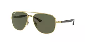 Ray-Ban Frank Akiniai RB3683 Auksinis Metalas Žalia G-15 56mm Unisex