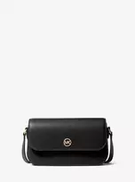 Michael Kors Jet Set Travel Crossbody Bag, Saffiano Leather, Black, 21x14x4.5 cm