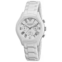ARMANI AR1403 Vyriškas keraminis chronografo laikrodis 42mm Juodas