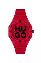 HUGO Vyriškas Chronografo Kvarco Laikrodis Velocity 42mm Nerūdijančio Plieno Korpusas Juodas Silikoninis Dirželis 1530328