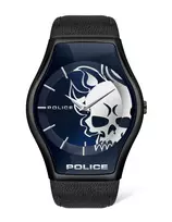 POLICE vyriškas laikrodis PEWJA2002302 45mm nerūdijančio plieno korpusas odinis dirželis