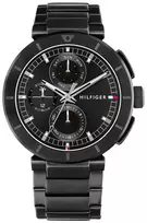 Tommy Hilfiger Vyriškas Laikrodis Decker Quartz 44mm Nerūdijantis Plienas Mėlynas Ciferblatas Ruda Oda