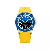 BOBROFF MAN BF0003baBFSTA Analoginis kvarcinis laikrodis 44 mm juodas ciferblatas odinis dirželis
