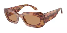 GIORGIO ARMANI Moteriški Akiniai nuo Saulės AR8182-597853 Havana Rudi Acetatas 52mm