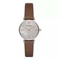 ARMANI AR1988 moteriškas kvarcinis analoginis laikrodis 32mm nerūdijančio plieno tinklelio apyrankė rožinis auksas