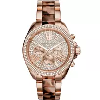 Michael Kors MK6159 Moteriškas Rožinio Aukso Spalvos Nerūdijančio Plieno Chronografinis Laikrodis 41,5 mm