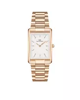 DANIEL WELLINGTON Petite Melrose Moteriškas Laikrodis 35mm Rožinis Auksas Nerūdijančio Plieno Tinklelis DW00100702