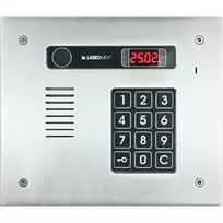Laskomex CP-2513R INOX nerūdijančio plieno garso durų skydelis su RFID, 13 butų, horizontalus, įleidžiamas, sidabrinis