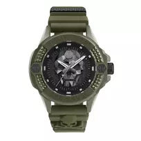 Philipp Plein Vyriškas Automatinis Skeleto Laikrodis PWUBA0423 44mm Juodas Silikonas