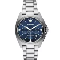 Emporio Armani Luigi vyriškas kvarcinis laikrodis AR11411 41mm juodas ciferblatas odinis dirželis