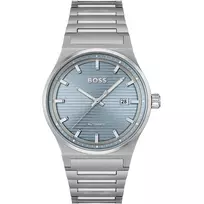 BOSS Vyriškas Laikrodis 1514118 41mm Nerūdijančio Plieno Mėlynas Ciferblatas Chronografas