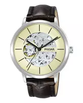 Pulsar vyriškas kvarcinis analoginis laikrodis P8A005X1 42 mm nerūdijantis plienas mėlynas ciferblatas