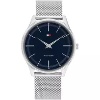 TOMMY HILFIGER Vyriškas TH Sport Kvarcinis Laikrodis 40mm Mėlynas Ciferblatas Ruda Odinė Apyrankė 1710468